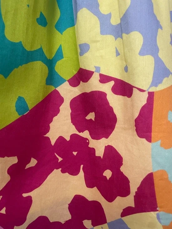 Crosby by Mollie Burch Multicolor Floral Smocked Puff Sleeve Dress Size M - Picture 11 of 12